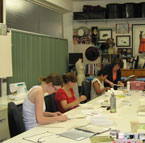 Sewing class in progress